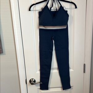 SPANX Navy Leggings and Top Set